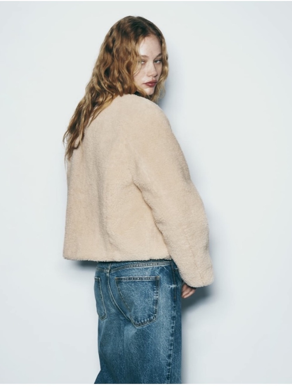 ZARA Teddy Faux-Shearling Jacket - Women's